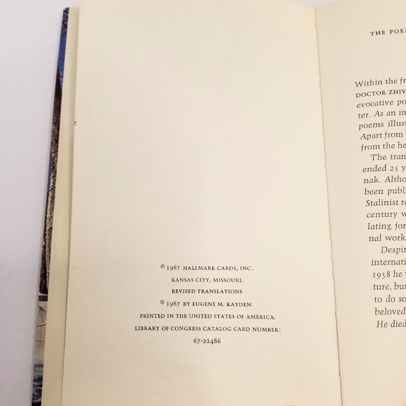 The Poems of Doctor Zhivago by Boris Pasternak- Hallmark Editions 1967 - Picture 2 of 5
